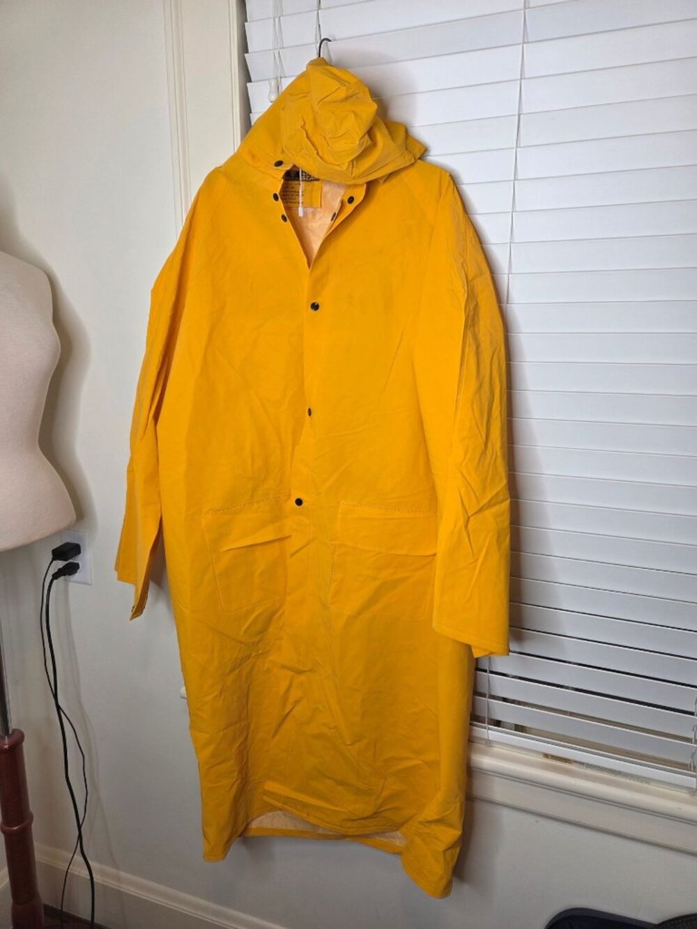 Westchester Master Gear Raincoat 2XL PVC/Polyester Waterproof Hood Full-Length - Picture 2 of 6